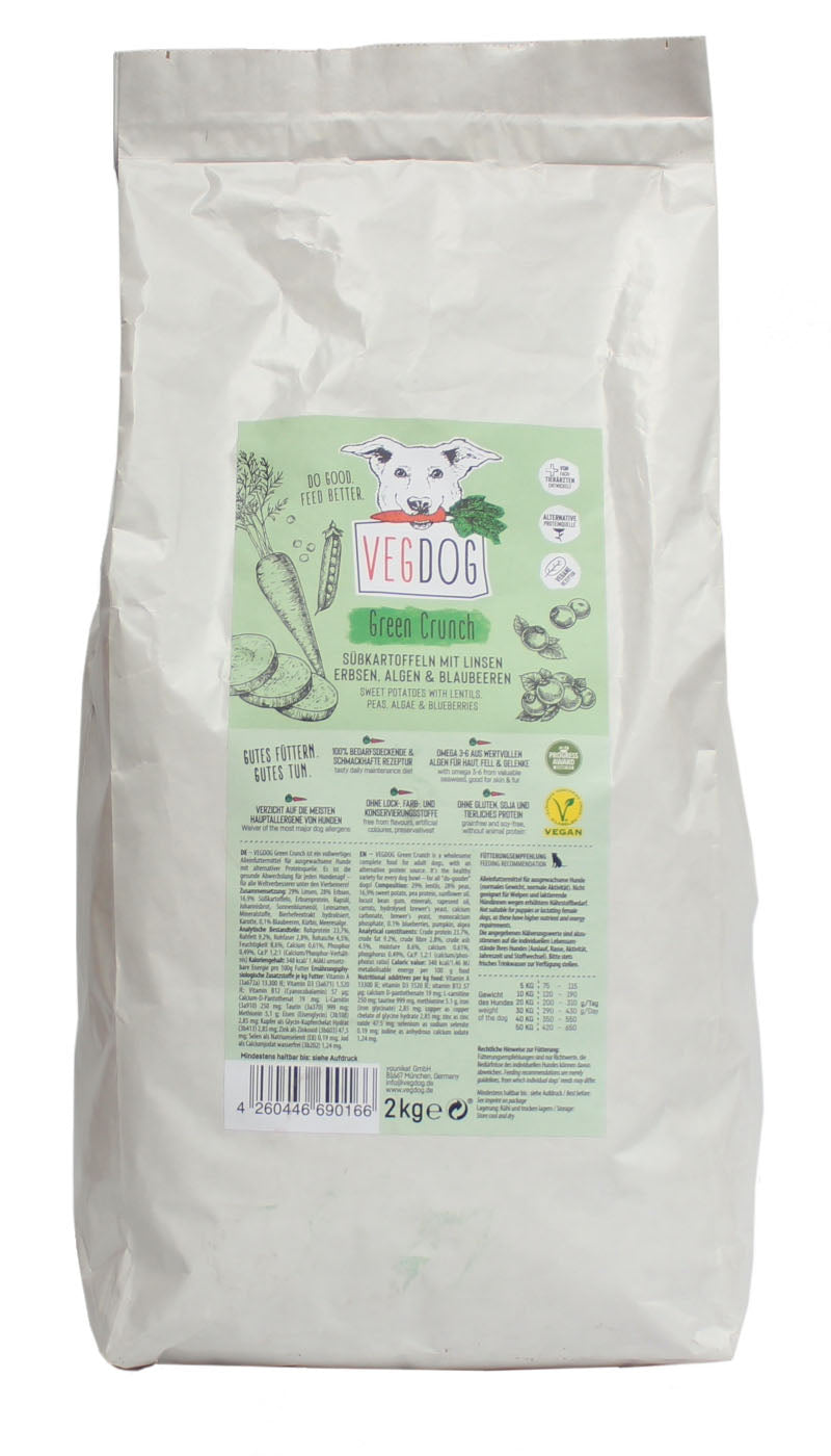 Vegdog Green Crunch (2kg, 5kg of 10kg)